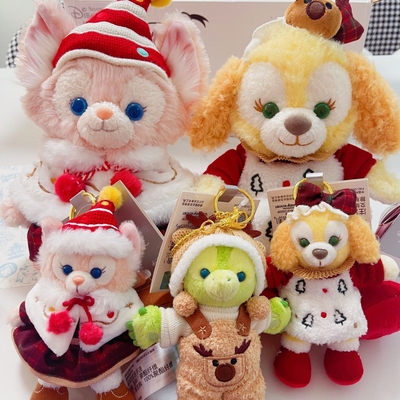 上海迪士尼2022圣诞节玲娜贝儿公仔与挂件麋鹿挂件达菲与它的朋友