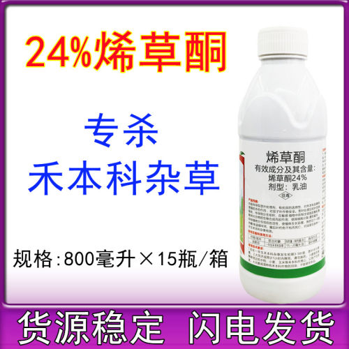 24%烯草酮 大豆油菜苗后除草剂牛筋草狗牙根尖叶草除草剂800ml