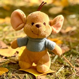 东迪原单复古站姿站立小豆可爱小老鼠钥匙扣摆件毛绒挂件生日礼物