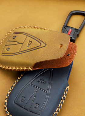 适用长安CS75plus钥匙套CS55 CS35plus逸动xt蓝鲸版X7真皮包扣壳