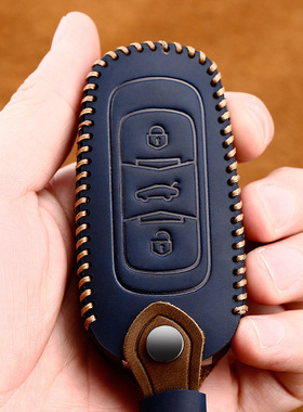 适用吉利钥匙套博越缤越新GL帝豪GS远景S1X3X6高档汽车真皮壳包扣