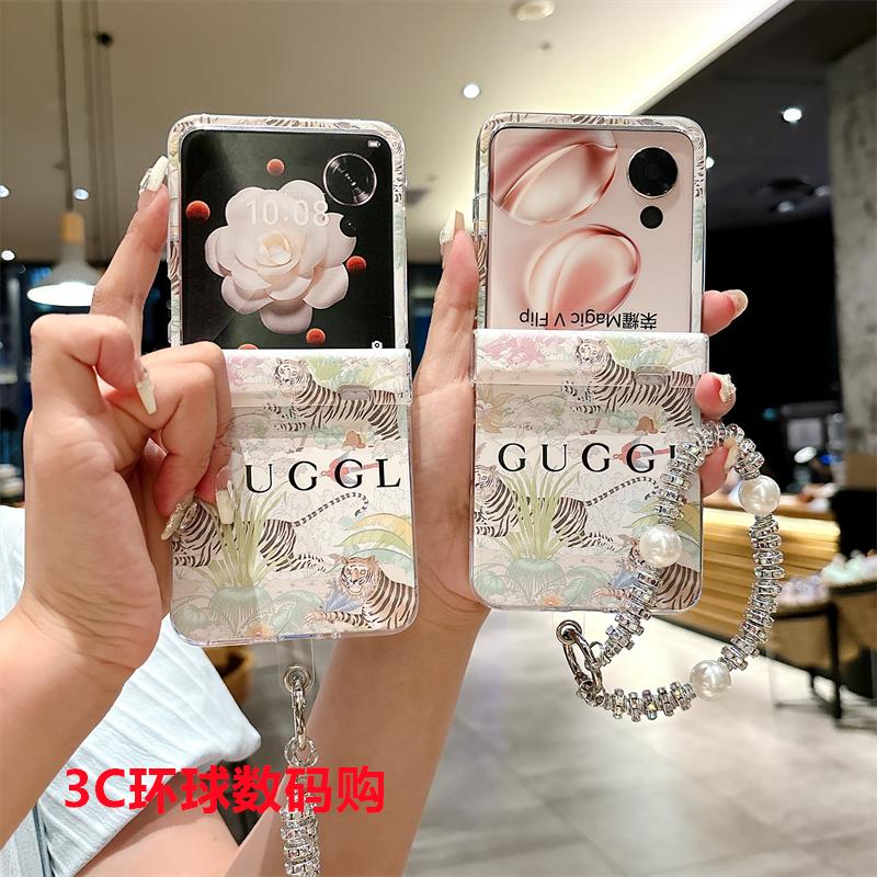 新款高端时尚手链适用荣耀MagicVFlip保护套三星Z Flip6手机壳华为pocket2折叠FindN3Flip摩托