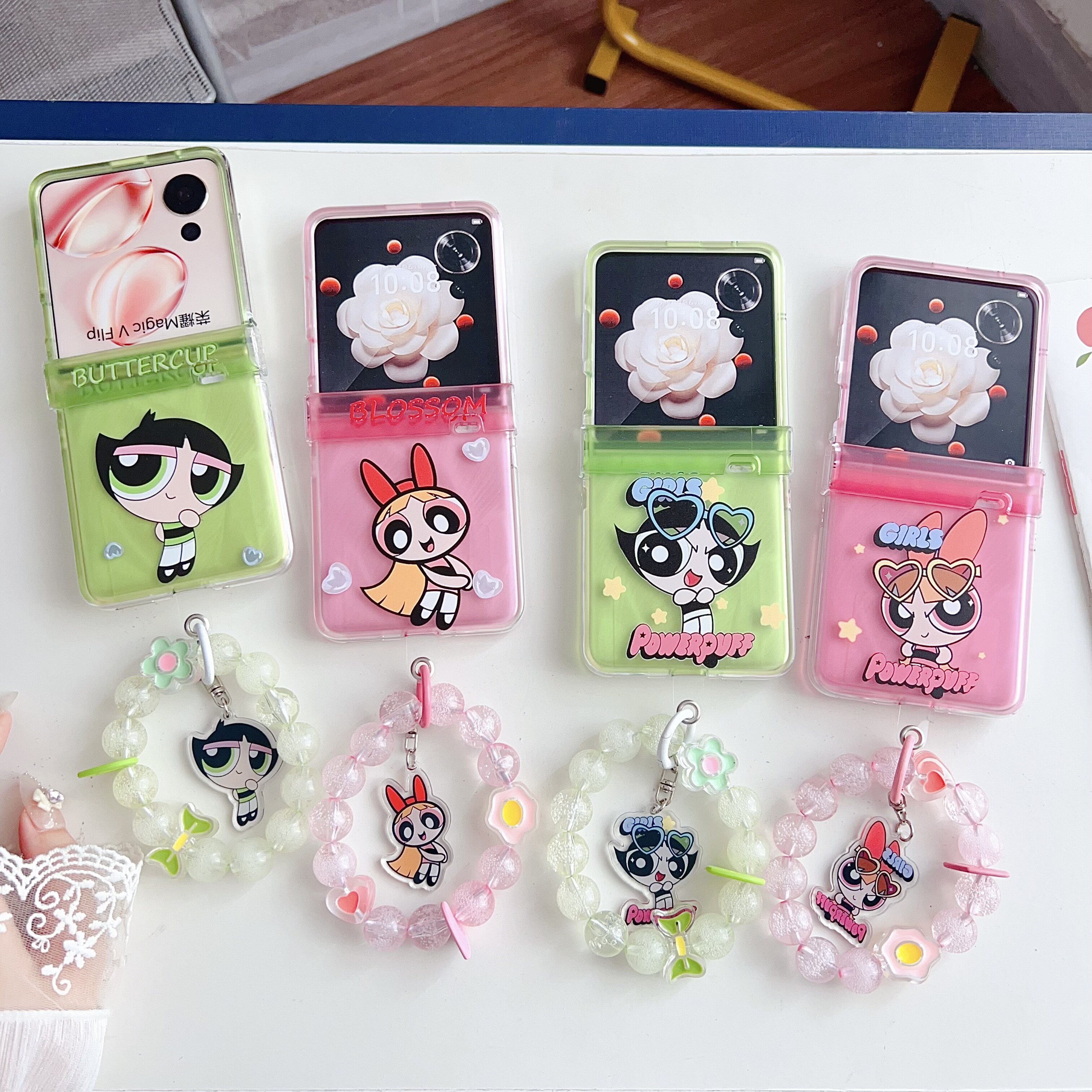 适用荣耀Magic V Flip折叠屏手机壳华为pocket2飞天小女警摩托罗拉motorazr50硬壳新款三星zflip6/5/4保护套