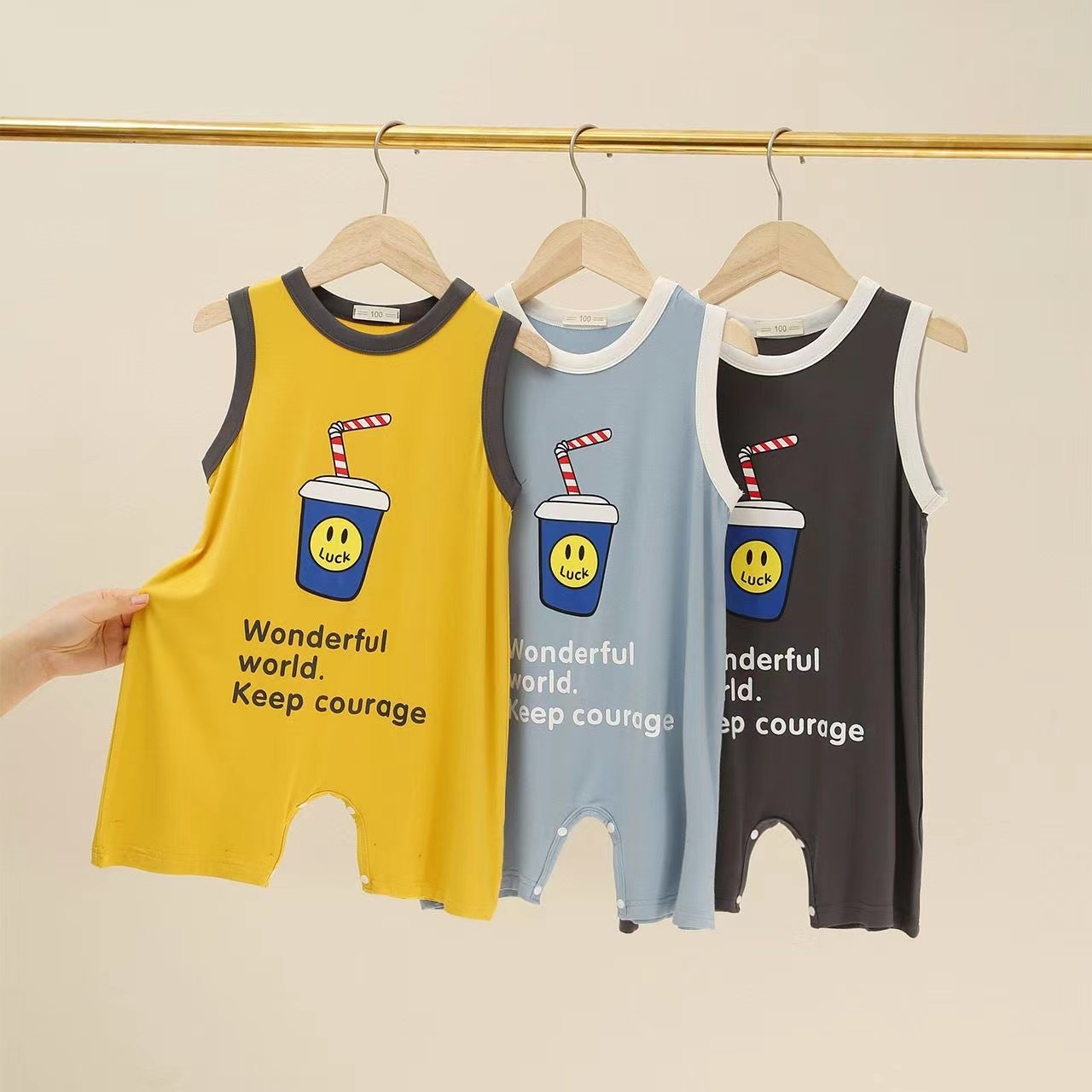 莫代尔棉儿童睡衣宝宝连体背心2023夏季薄款男童女童爬服家居服潮,童装/婴儿装/亲子装,家居服连体衣,淘宝优惠券,粉丝福利购,淘宝优惠卷