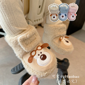 婴儿鞋 男女宝宝0 1岁加绒加厚保暖棉鞋 冬季 卡通防掉防滑学步棉鞋