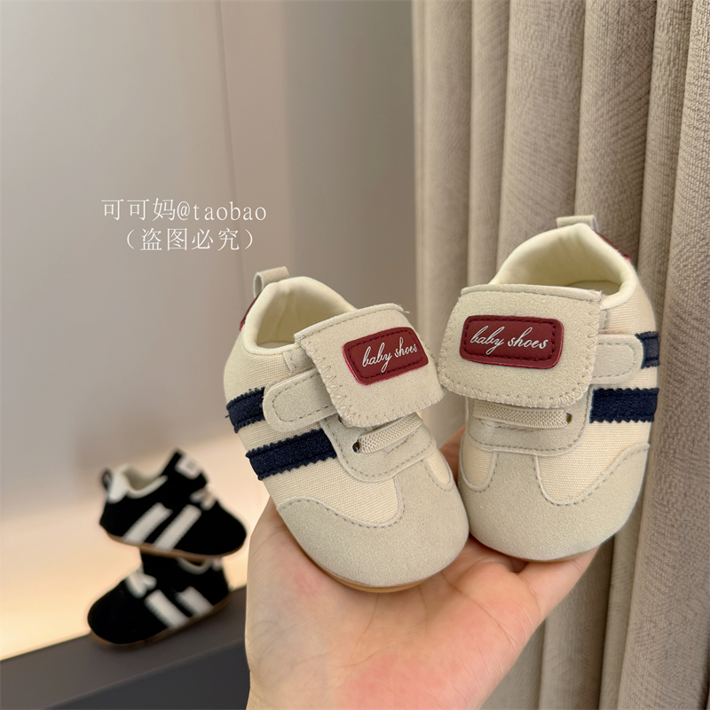 春季0-1岁婴儿鞋6-12月男女宝宝百搭德训鞋防滑学步鞋软底不掉鞋