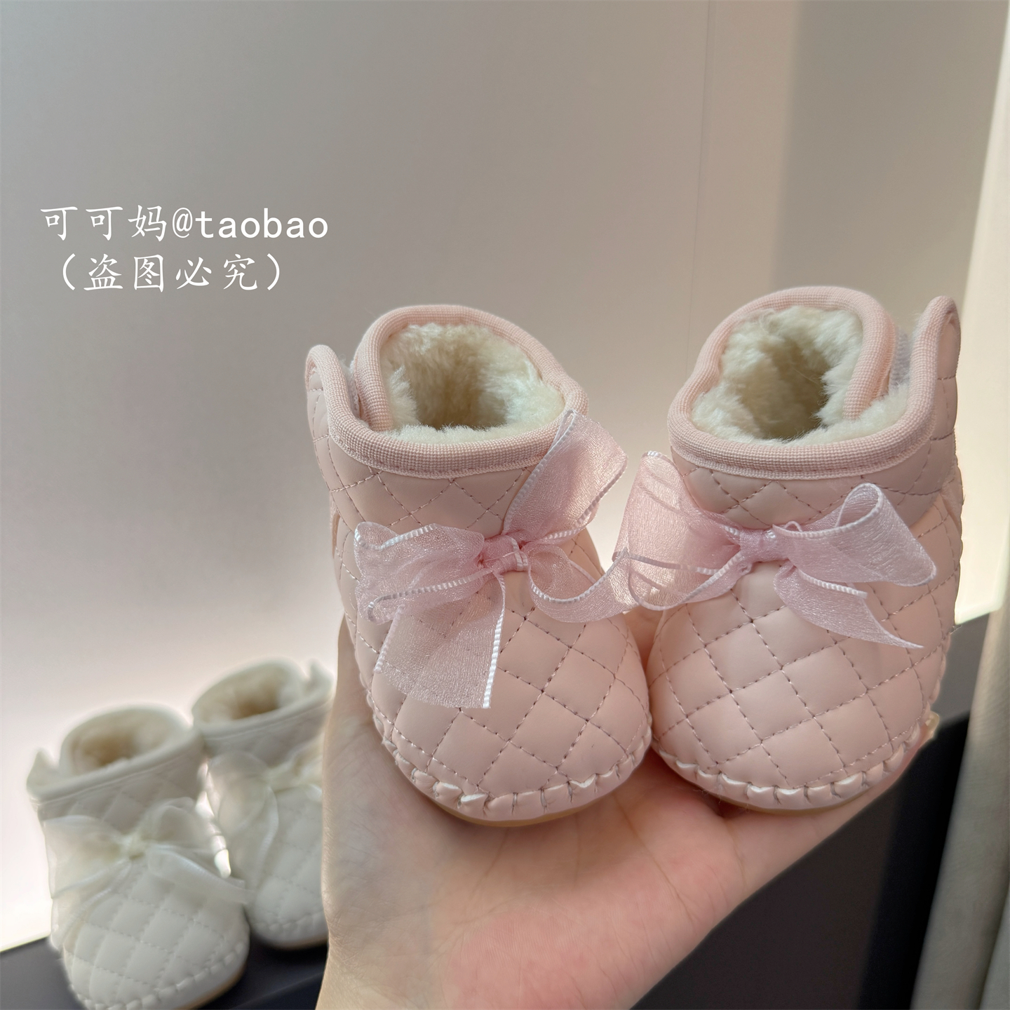 冬季婴儿鞋子0-1岁软胶底学步鞋女宝宝3-6-12个月加厚绒保暖棉靴