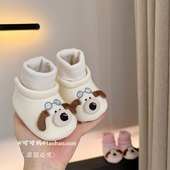 12个月防掉卡通纯棉棉鞋 1岁男女宝宝软底保暖3 春秋新生婴儿0