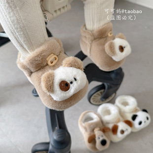 软底3 冬款 1岁男女宝宝加厚棉鞋 6到12月可爱不掉跟护脚套 婴儿鞋