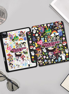 防弯防磕亚克力背板美式卡通平板皮套保护套适用苹果iPad Pro/Air6 2025新款13寸11/10.9寸保护壳10.2/10.5M3