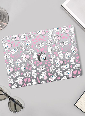 可爱小众简约甜心小兔日韩校园风笔记本电脑保护壳适用苹果MACBOOK CASE M3 Pro13/14 m2 Air13 M1 16.2/15.3