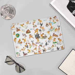 卡通日单奈良小鹿闪粉笔记本电脑保护壳适用苹果Macbook case保护套M5 M4 Pro14/13 Air13.6/15.3/16寸