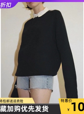 Brandy Girl官网宽松慵懒风假两件bm针织衫毛衣女上衣潮ins