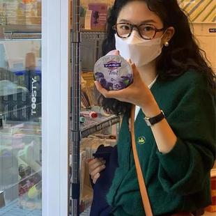 Brandy Girl bm春季新款显冷白复古绿氛围感毛衣针织衫开衫女