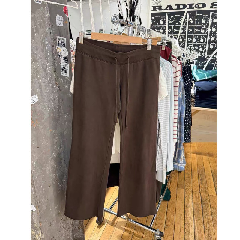 Brandy bm美式慵懒风抽绳卫裤女高腰直筒长裤显腿长松弛感休闲裤,女装/女士精品,休闲裤,淘宝优惠券,粉丝福利购,淘宝优惠卷