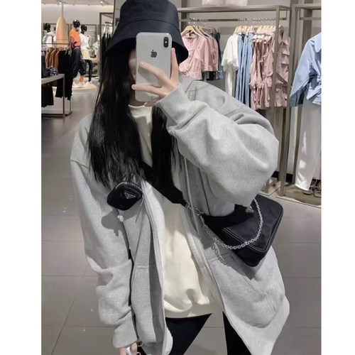 BM连帽毛圈卫衣欧阳娜娜同款