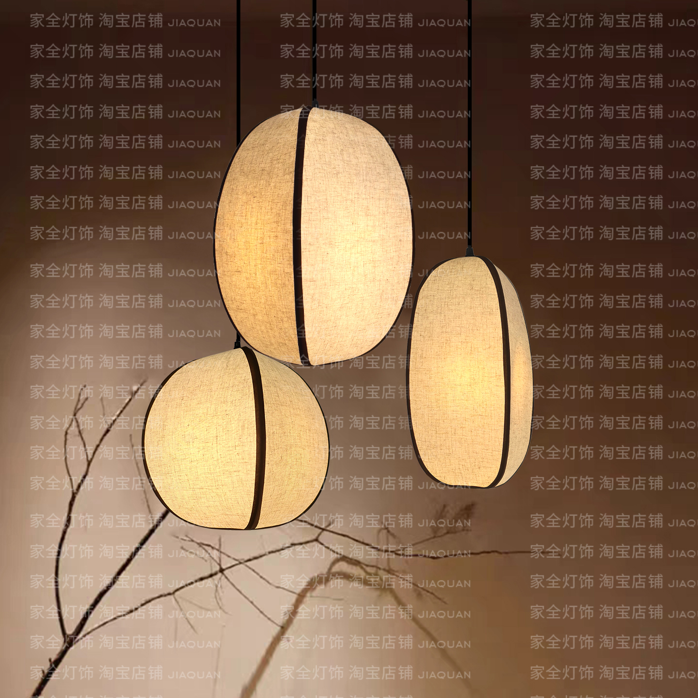 日式侘寂风禅意民宿酒店餐厅吊灯