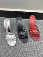 Large-sized round-toed open-toe high heels for foreign trade, versatile and stylish, with thin straps, light and breathable, and thin heels that are anti-slip fashion slippers thumbnail 4