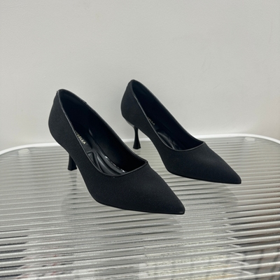 源单大码轻便不累脚一脚蹬高跟鞋