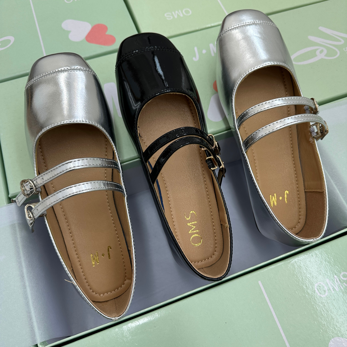 时尚复古方头浅口单鞋女纯色一字扣带简约百搭大码平底玛丽珍鞋,女鞋,玛丽珍鞋,淘宝优惠券,粉丝福利购,淘宝优惠卷