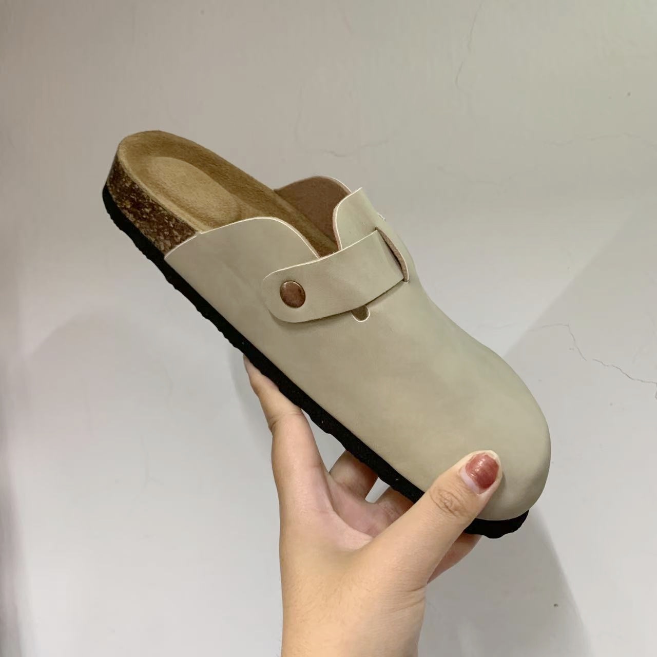 外贸撤柜厚底勃肯鞋一脚蹬包头