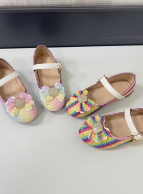春夏pu女蝴蝶结公主百搭