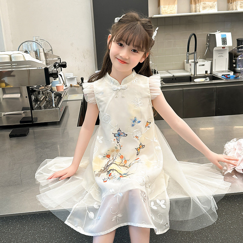 女童旗袍连衣裙夏季国风汉服裙子图片