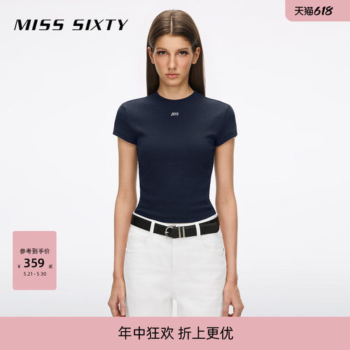MissSixty刺绣短袖T恤