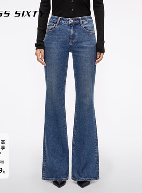 Miss Sixty2025秋季新款牛仔裤女复古修身显瘦微喇叭裤休闲通勤