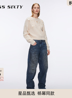 【免费改裤】【杨幂同款】Miss Sixty牛仔裤显瘦女低腰直筒废土风