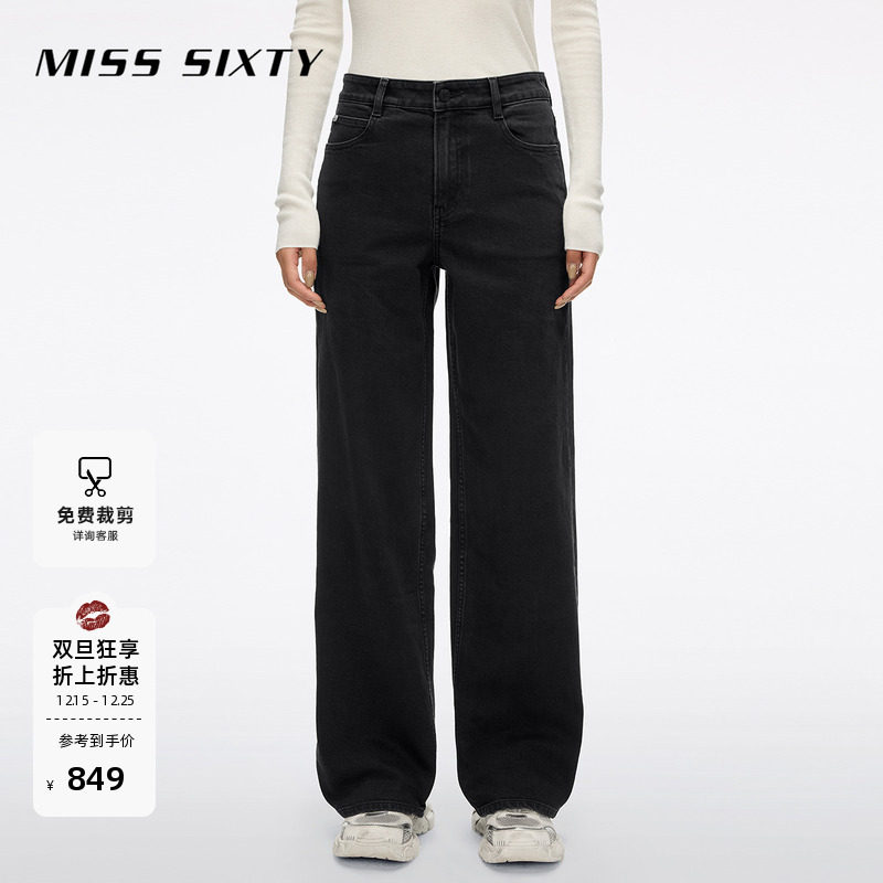 舒适中腰设计 经典五口袋 复古棕色标牌