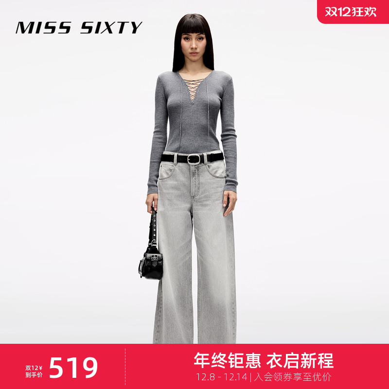 MissSixtyV领系带针织衫