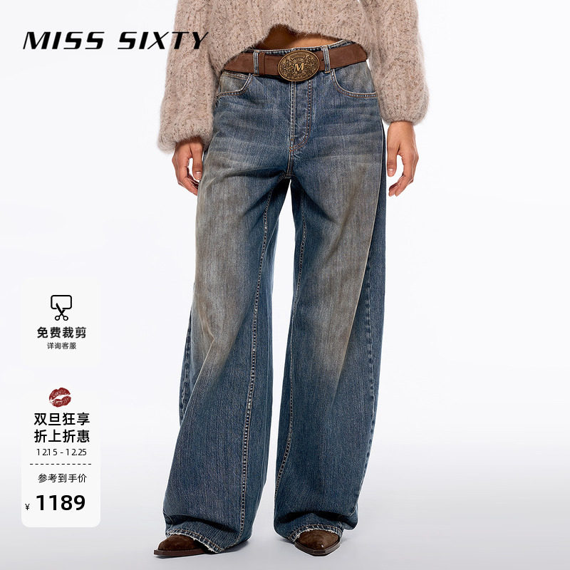 MissSixty低腰宽松阔腿牛仔裤