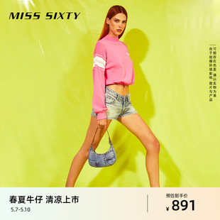 女性感低腰复古磨白磨破设计热裤 Miss 牛仔短裤 新款 Sixty2024夏季