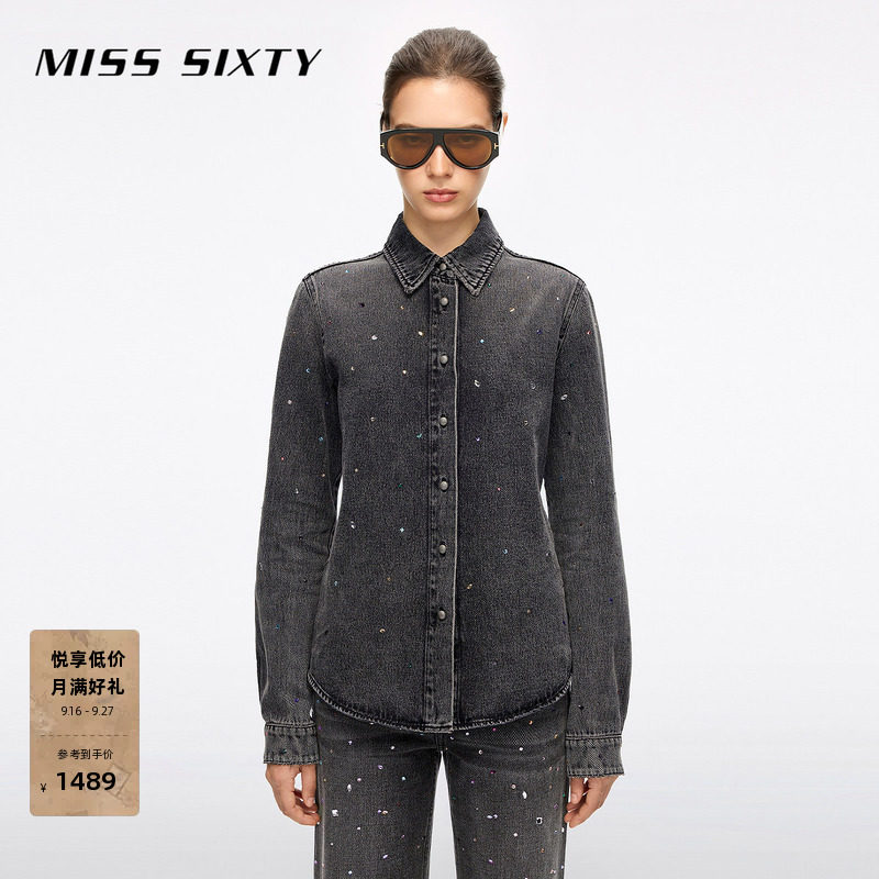 MissSixty烫钻牛仔衬衫图片