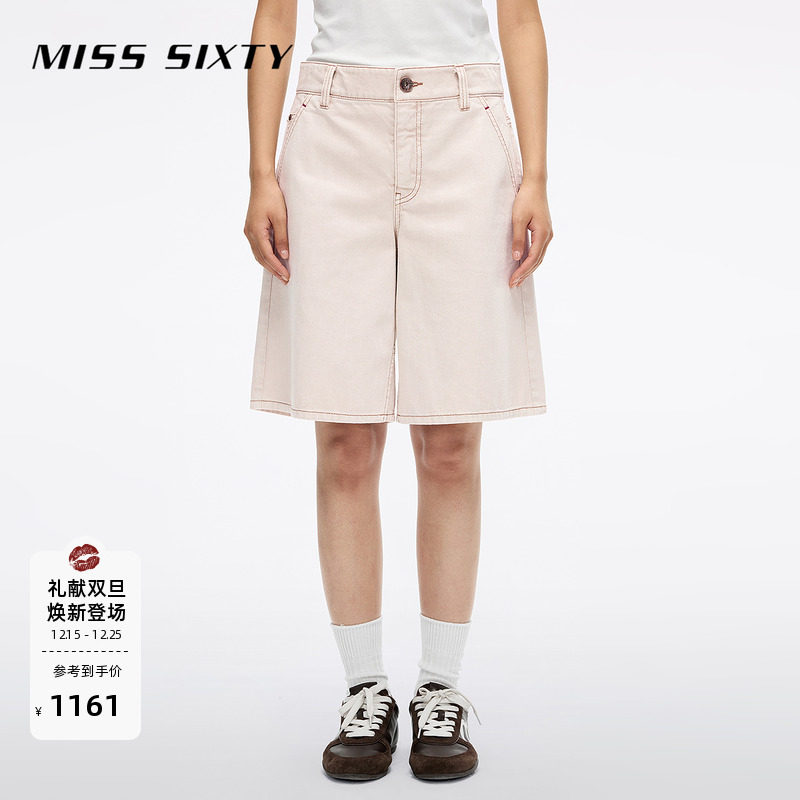 【进口牛仔面料】Miss Sixty2025秋季新款牛仔短裤女中