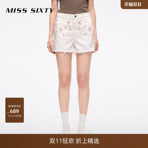 MissSixty钉珠牛仔短裤