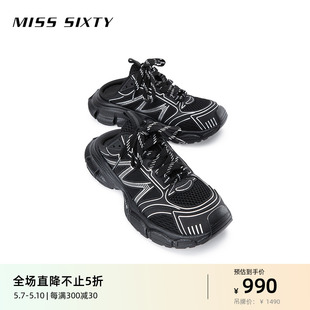 女包头半拖鞋 新款 Miss 运动鞋 懒人鞋 Sixty2024春季 设计做旧风格