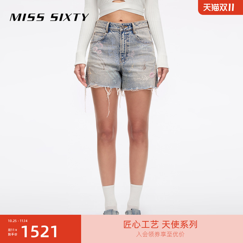 MissSixty涂鸦牛仔短裤