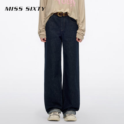 Miss Sixty2026春季新款牛仔裤女中腰棉质百搭通勤休闲直筒裤长裤