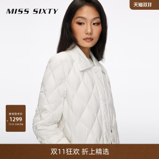 【90鸭绒】【可拆卸毛领】Miss Sixty2026秋季新款羽绒服女附腰带