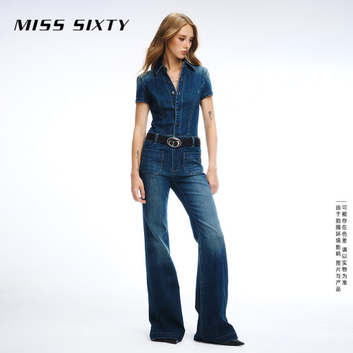 MissSixty喇叭牛仔连体裤