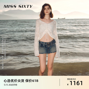 新款 裙裤 Miss Sixty2024春季 女配腰带工装 土耳其牛仔 牛仔短裤