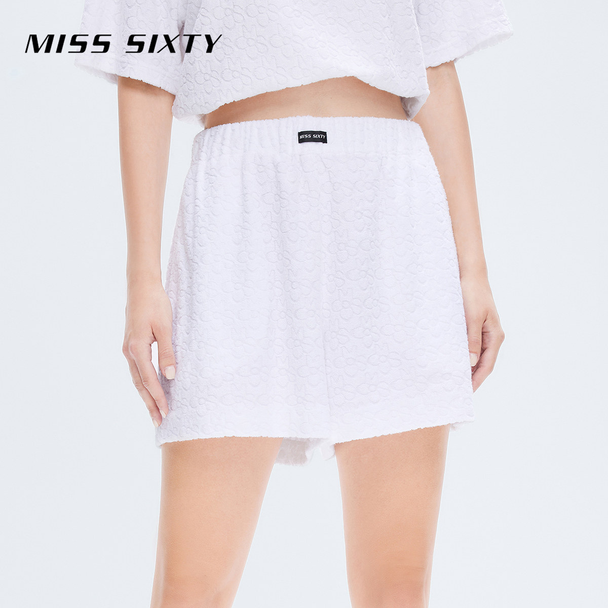 【DBS】Miss Sixty休闲裤通勤女松紧腰高腰直筒短裤百搭