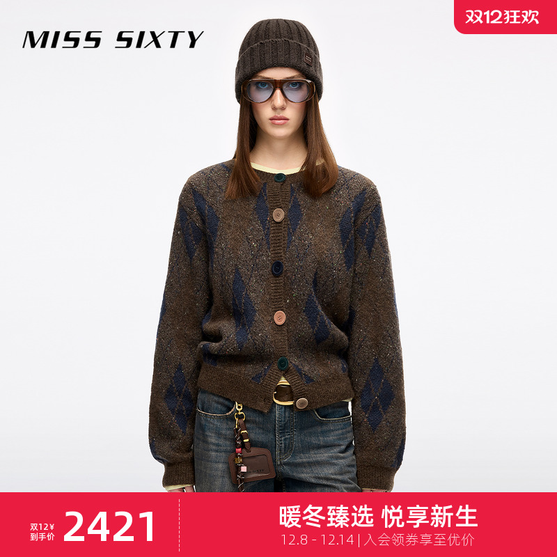 MissSixty羊驼混纺针织开衫