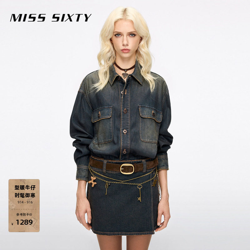 MissSixty做旧牛仔连衣裙图片