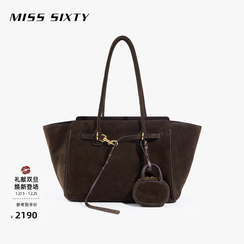 Miss Sixty2025冬季新款包包女可调袢带气质通勤托特包