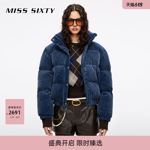 MissSixty灯芯绒牛仔羽绒服