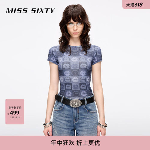 MissSixty正肩圆领短袖T恤