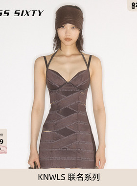MISS SIXTY × KNWLS 联名系列2026春季新款连衣裙挂脖镂空吊带裙